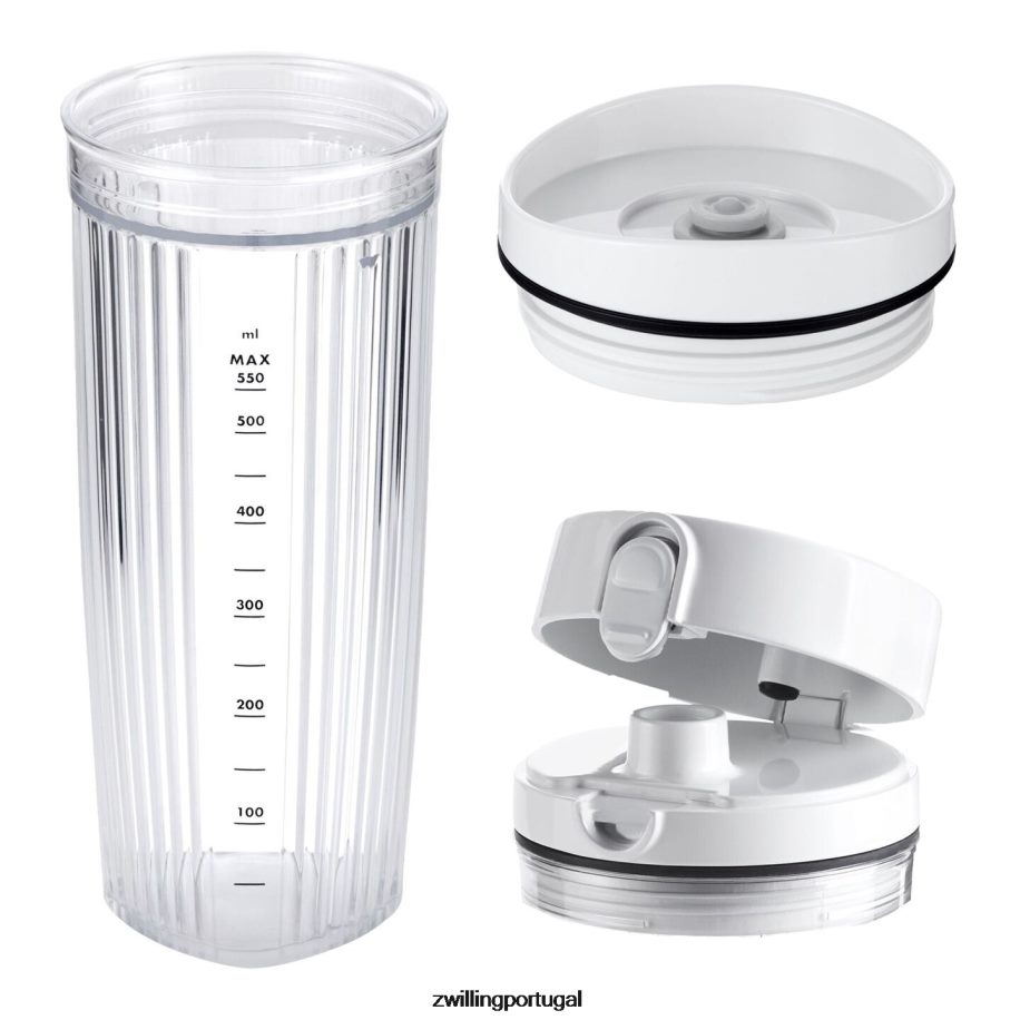 Zwilling elétrica 442PVP576 jarro liquidificador pessoal enfinigy com tampa para beber e tampa a vácuo - branco