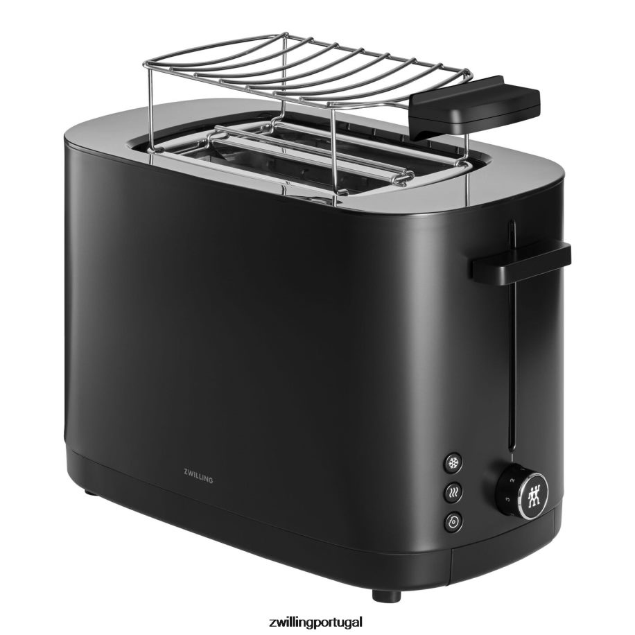 Zwilling elétrica 442PVP592 aquecedor de pão enfinigy - pequeno, 2 slots curtos, preto fosco