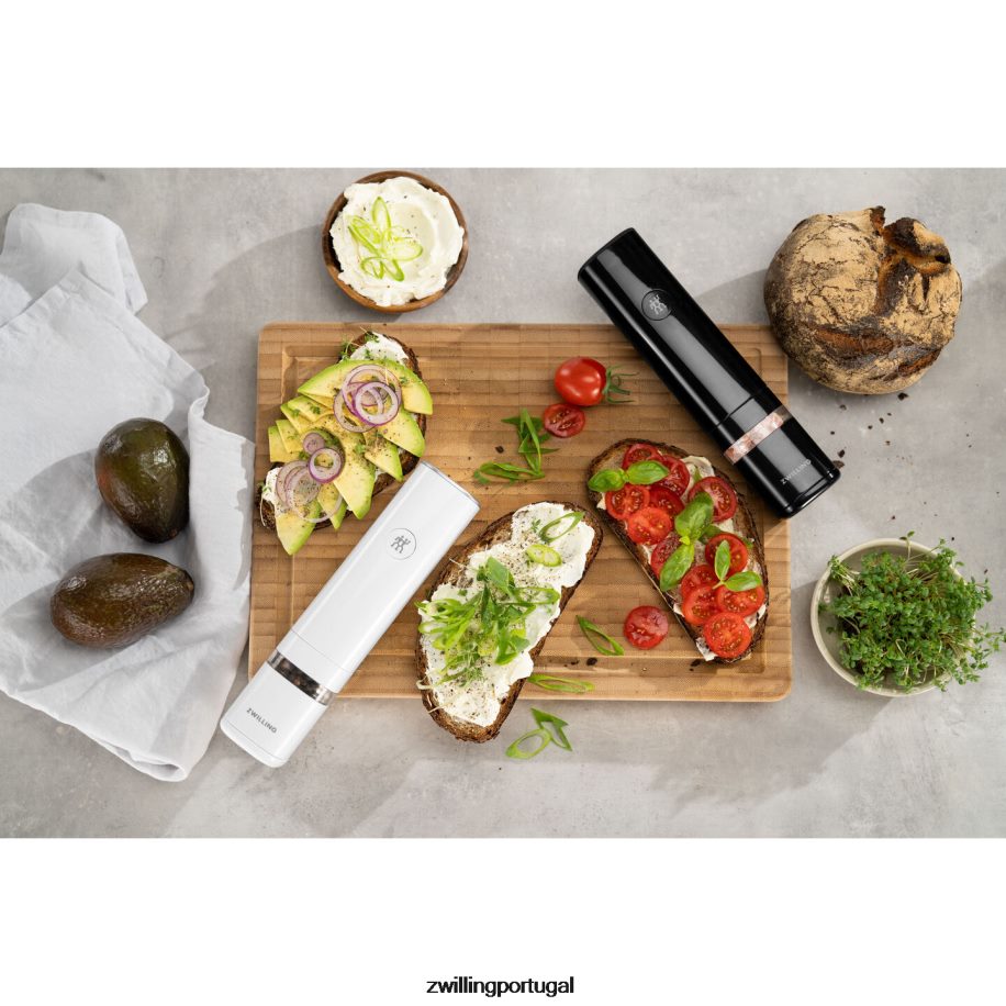 Zwilling elétrica 442PVP593 Conjunto de moinho elétrico de sal/pimenta enfinigy, 2 peças