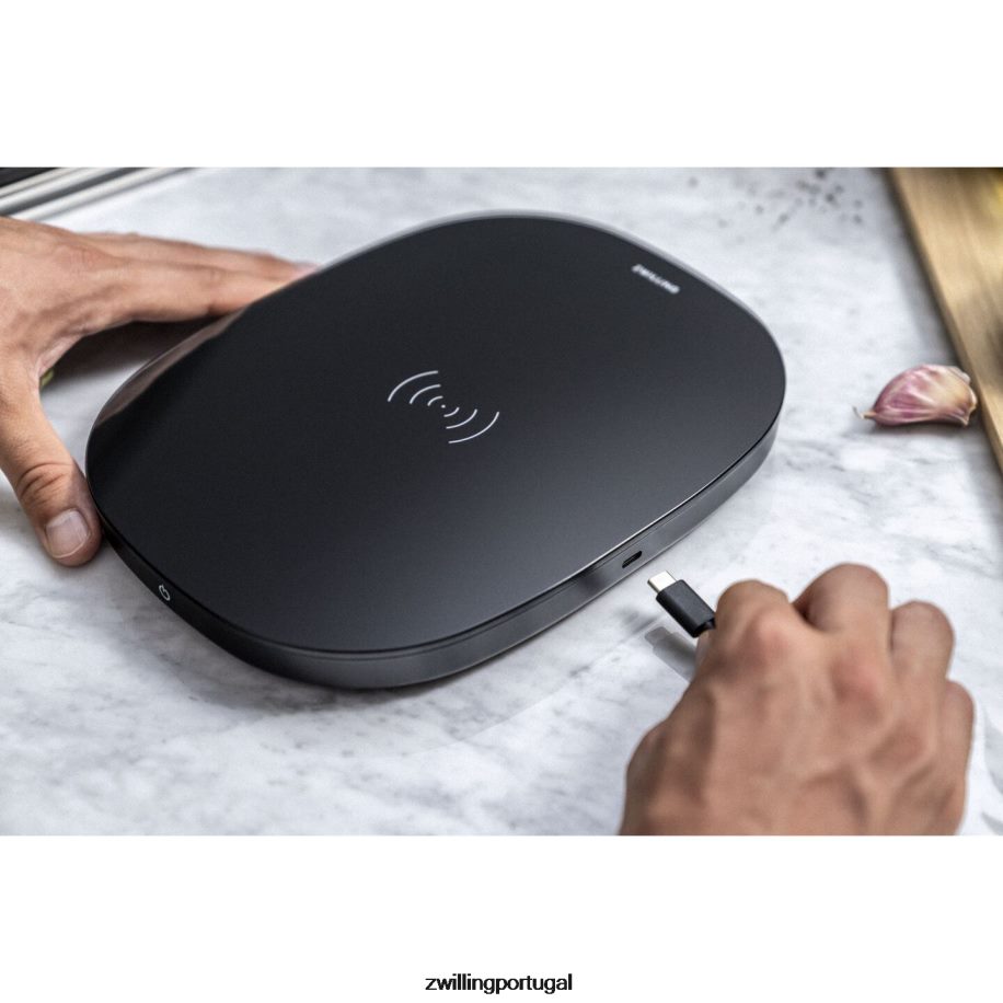 Zwilling elétrica 442PVP577 balança de cozinha com carregamento sem fio enfinigy - preta