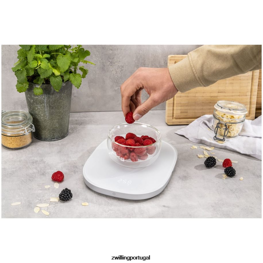 Zwilling elétrica 442PVP578 balança de cozinha com carregamento sem fio enfinigy - prata