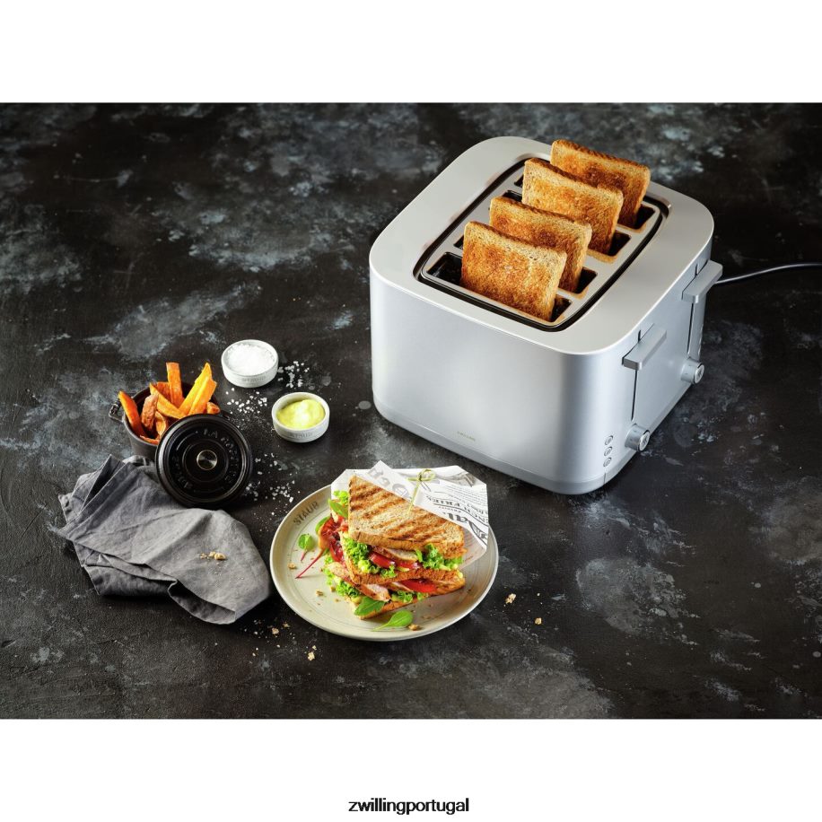 Zwilling elétrica 442PVP567 Torradeira enfinigy de 4 slots - prata