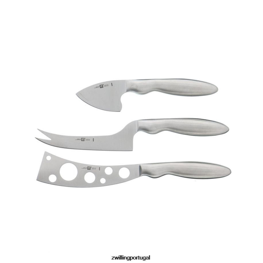 Zwilling talheres 442PVP13 acessórios 3 peças, conjunto de faca de queijo em aço inoxidável