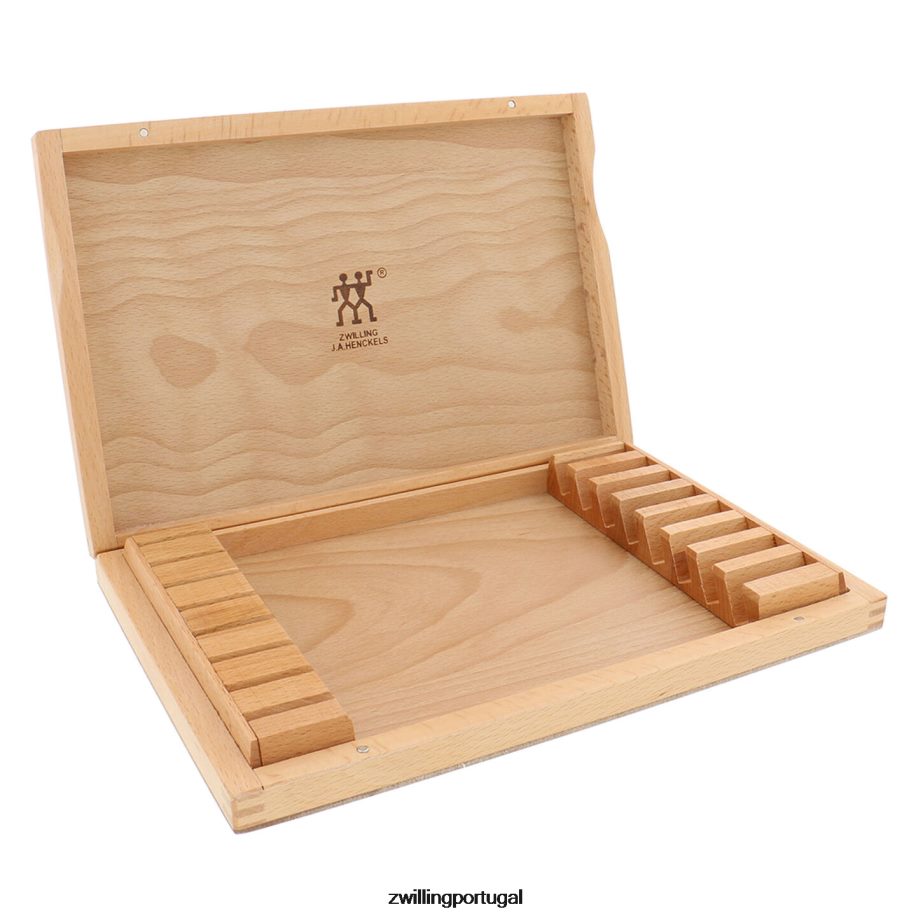 Zwilling talheres 442PVP52 Conjuntos de bife 8 peças, conjunto de faca de bife de aço inoxidável com estojo de apresentação de madeira