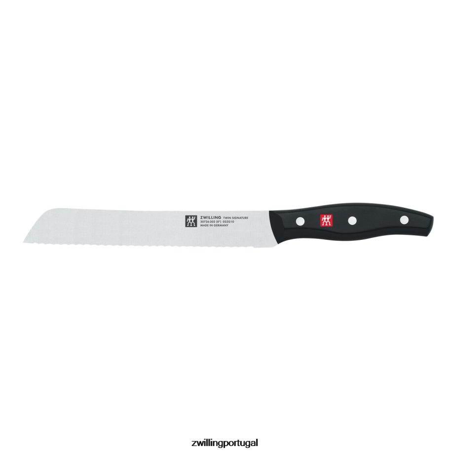 Zwilling talheres 442PVP232 assinatura dupla de 8 polegadas, faca de pão