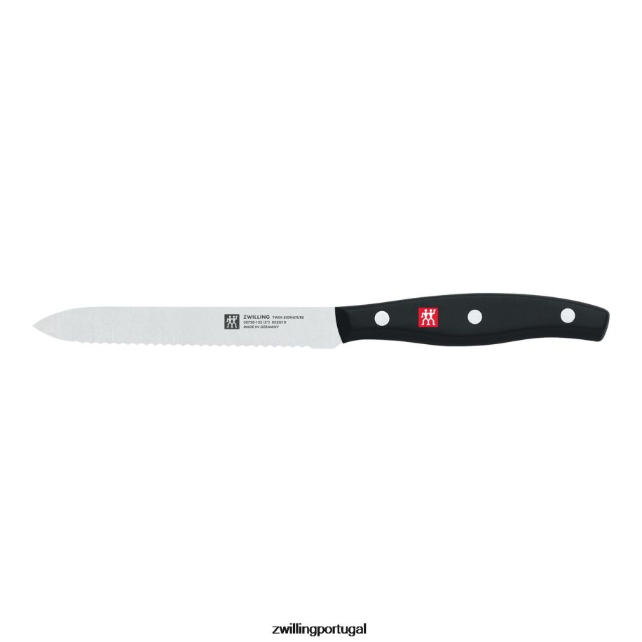Zwilling talheres 442PVP258 assinatura dupla 6 peças, conjunto de bloco de faca, natural