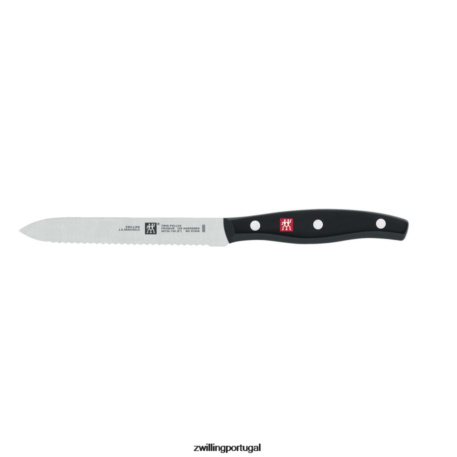 Zwilling talheres 442PVP258 assinatura dupla 6 peças, conjunto de bloco de faca, natural