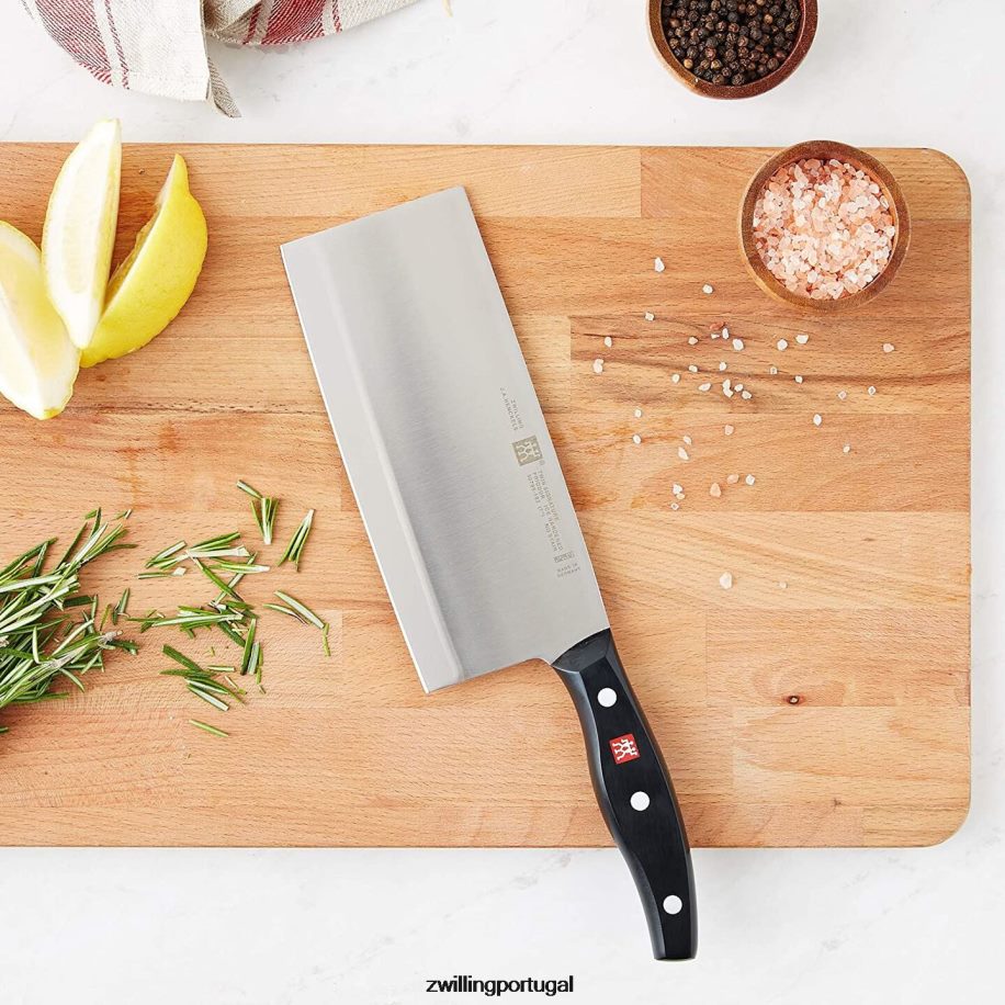 Zwilling talheres 442PVP56 faca de chef chinês/cutelo de vegetais com assinatura dupla de 7 polegadas