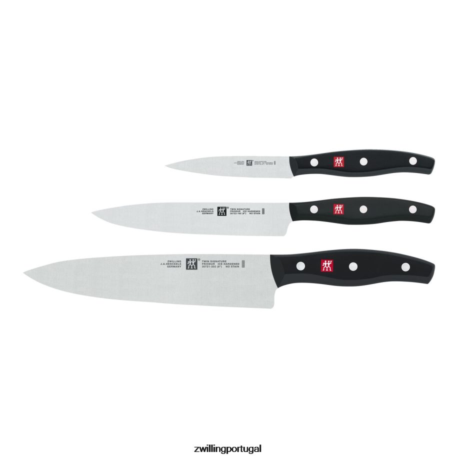 Zwilling talheres 442PVP65 assinatura dupla 3 peças, conjunto de faca inicial