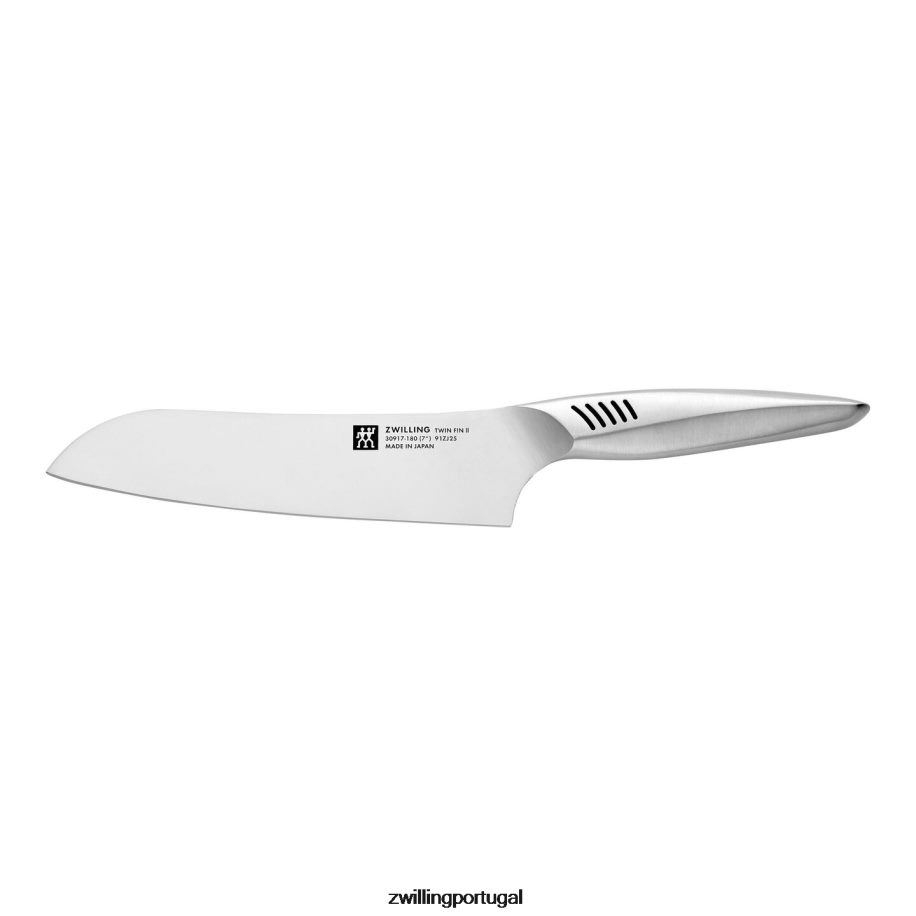 Zwilling talheres 442PVP397 twin fin ii 7 peças, conjunto de blocos autoafiáveis, marrom