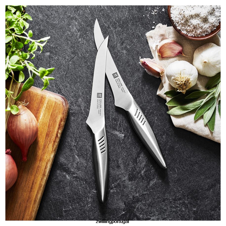 Zwilling talheres 442PVP437 twin fin ii 2 peças, conjunto de bife