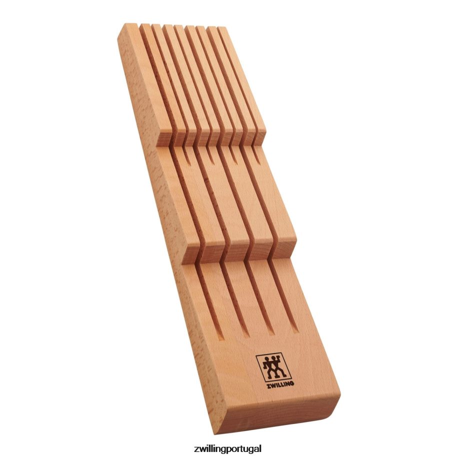 Zwilling talheres 442PVP139 armazenamento em madeira de faia, organizador de facas na gaveta