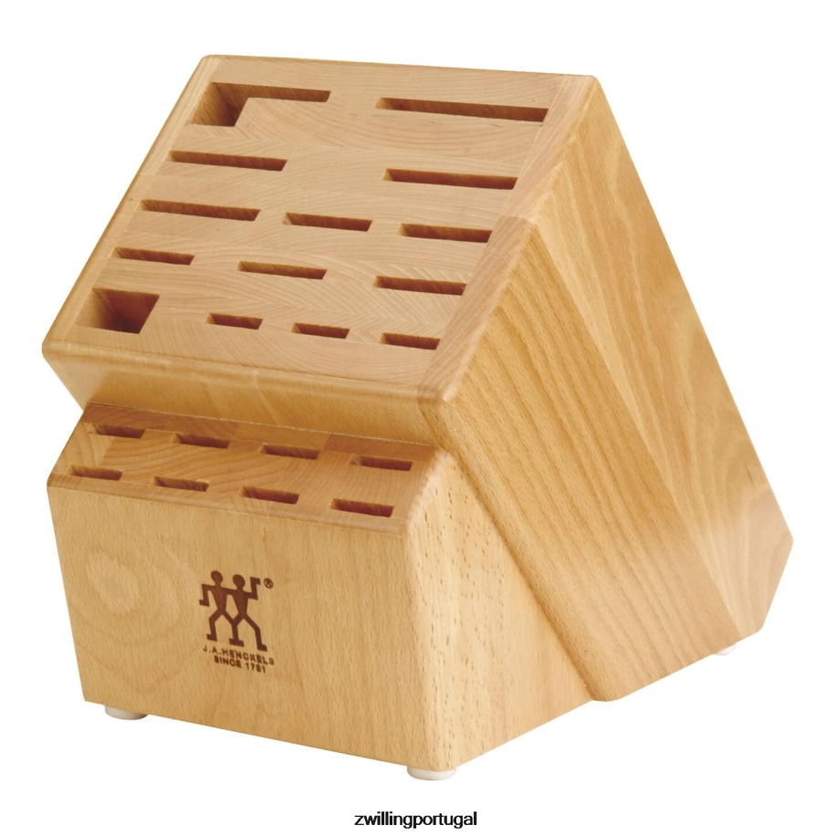 Zwilling talheres 442PVP194 cinza de armazenamento, bloco de faca de madeira vazio