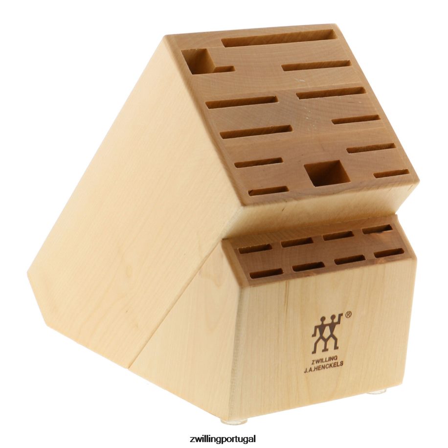 Zwilling talheres 442PVP197 cinza de armazenamento, bloco de faca de madeira vazio