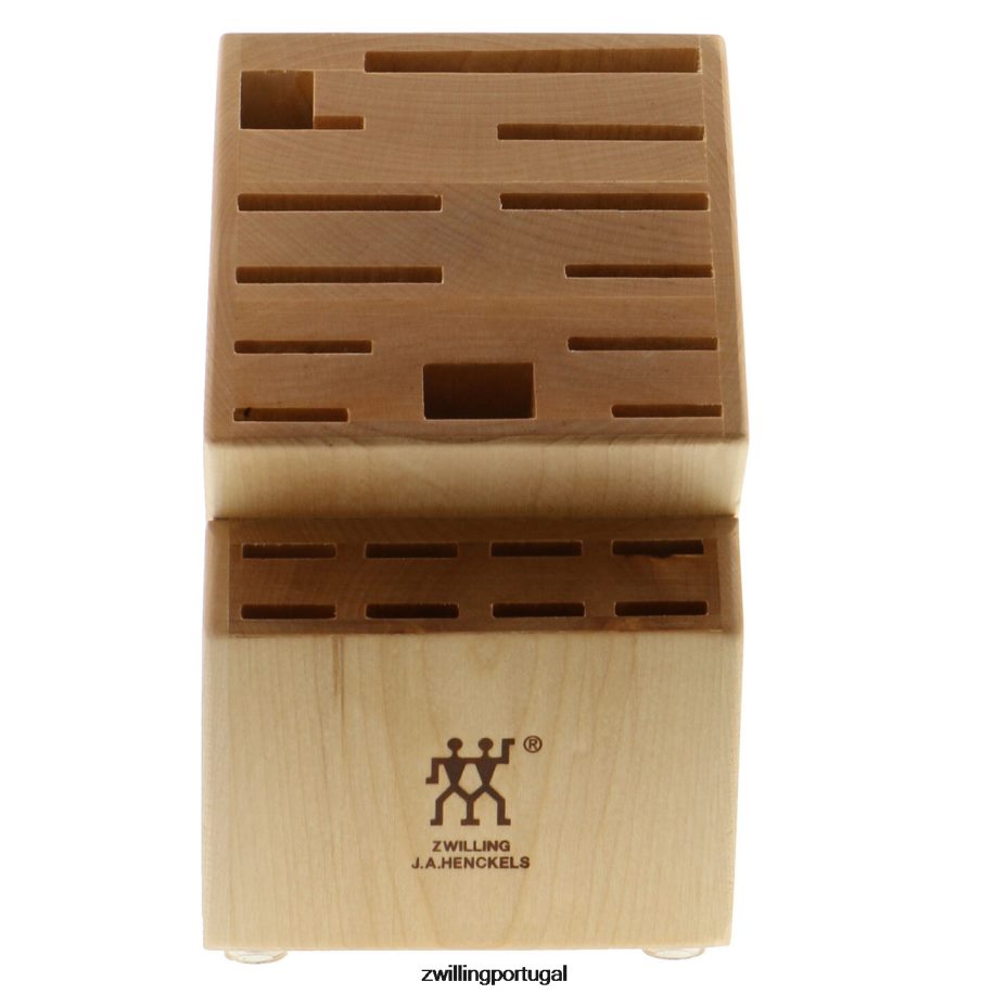 Zwilling talheres 442PVP197 cinza de armazenamento, bloco de faca de madeira vazio