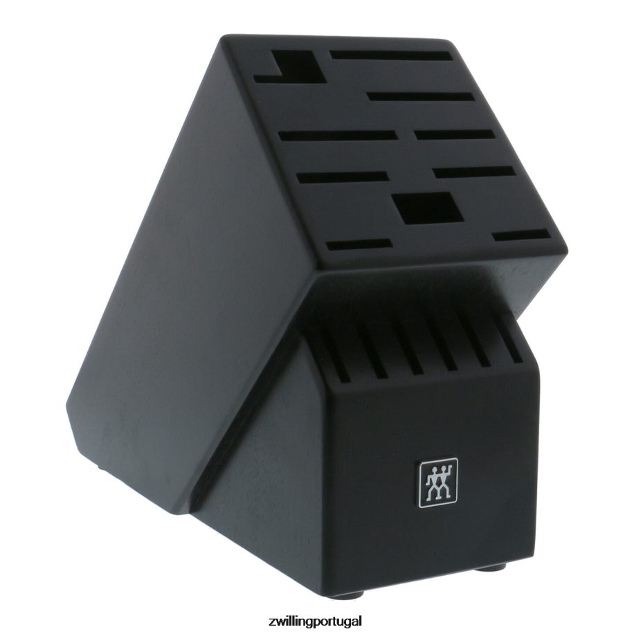 Zwilling talheres 442PVP247 cinza de armazenamento, seringueira, bloco de faca preto duplo vazio