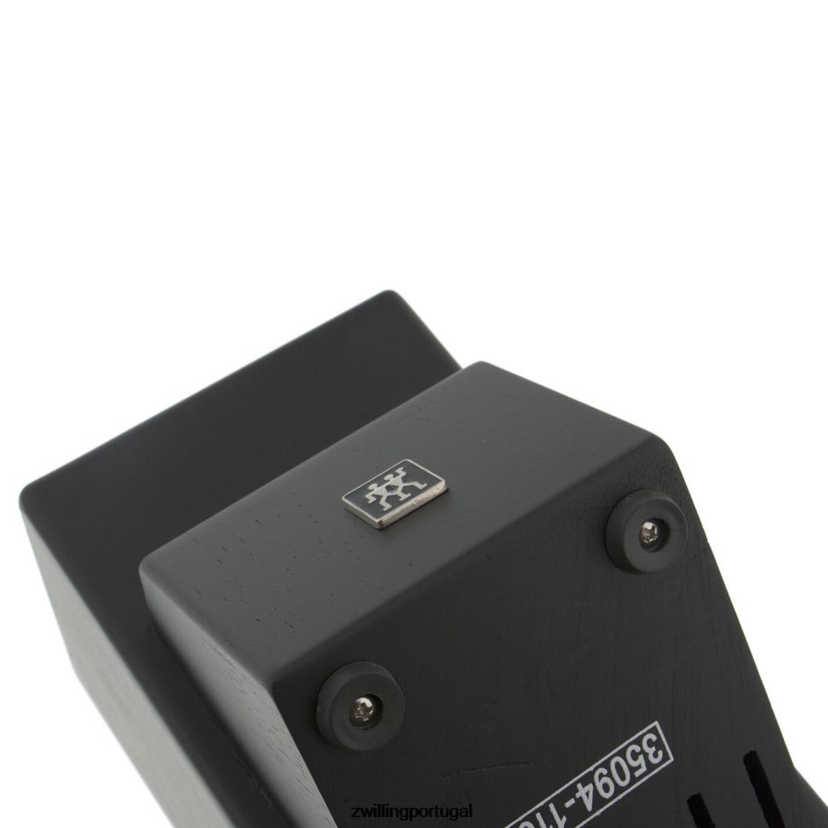 Zwilling talheres 442PVP247 cinza de armazenamento, seringueira, bloco de faca preto duplo vazio