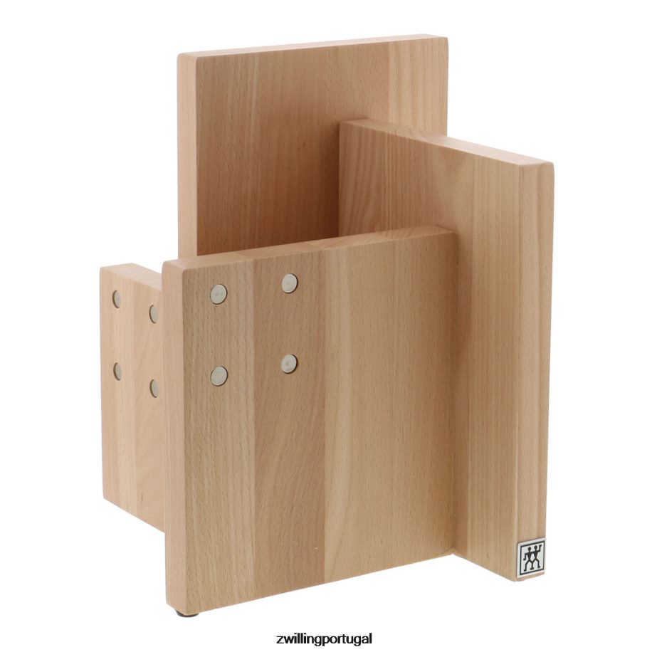 Zwilling talheres 442PVP269 madeira de faia para armazenamento, madeira de faia, bloco magnético italiano quadrado - natural