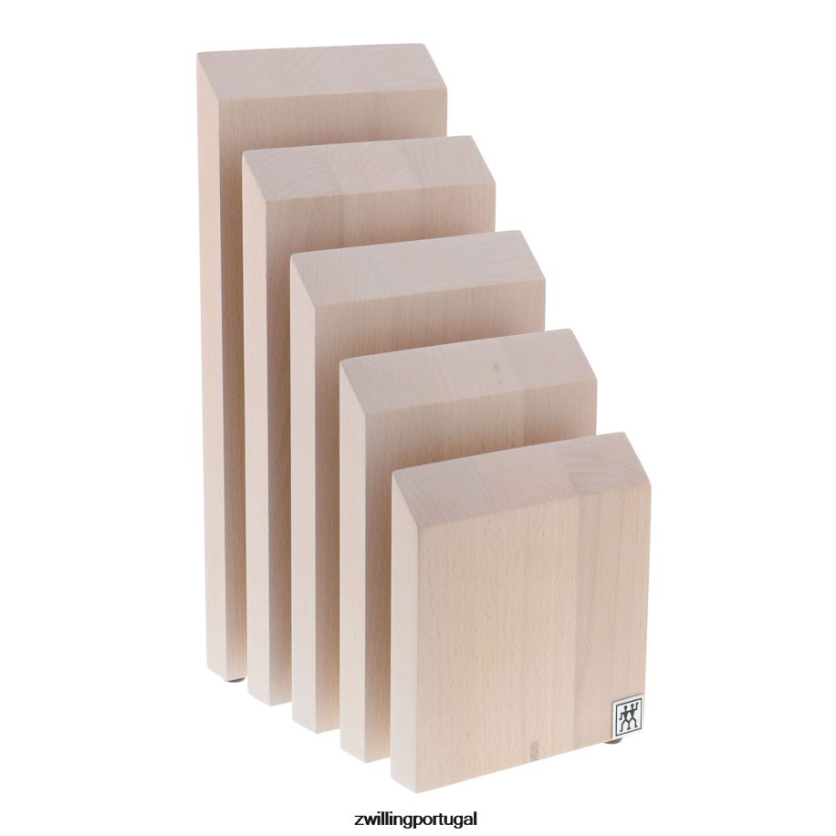 Zwilling talheres 442PVP277 armazenamento em madeira de faia, madeira de faia, bloco magnético italiano vertical - branco