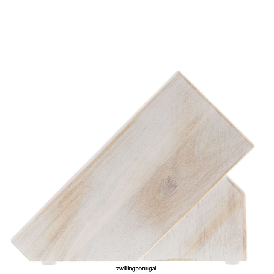 Zwilling talheres 442PVP332 armazenamento de seringueira, seringueira, bloco de faca branco rústico duplo vazio