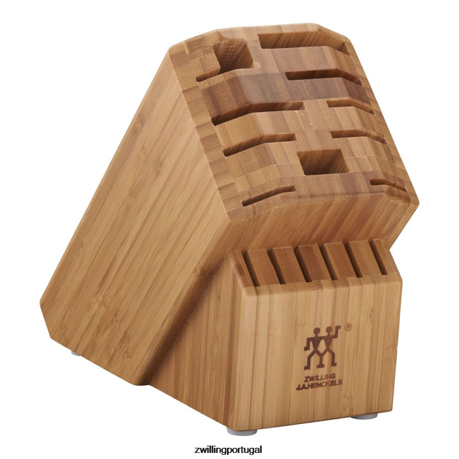 Zwilling talheres 442PVP365 armazenamento de bambu, bambu, bloco de faca profissional vazio