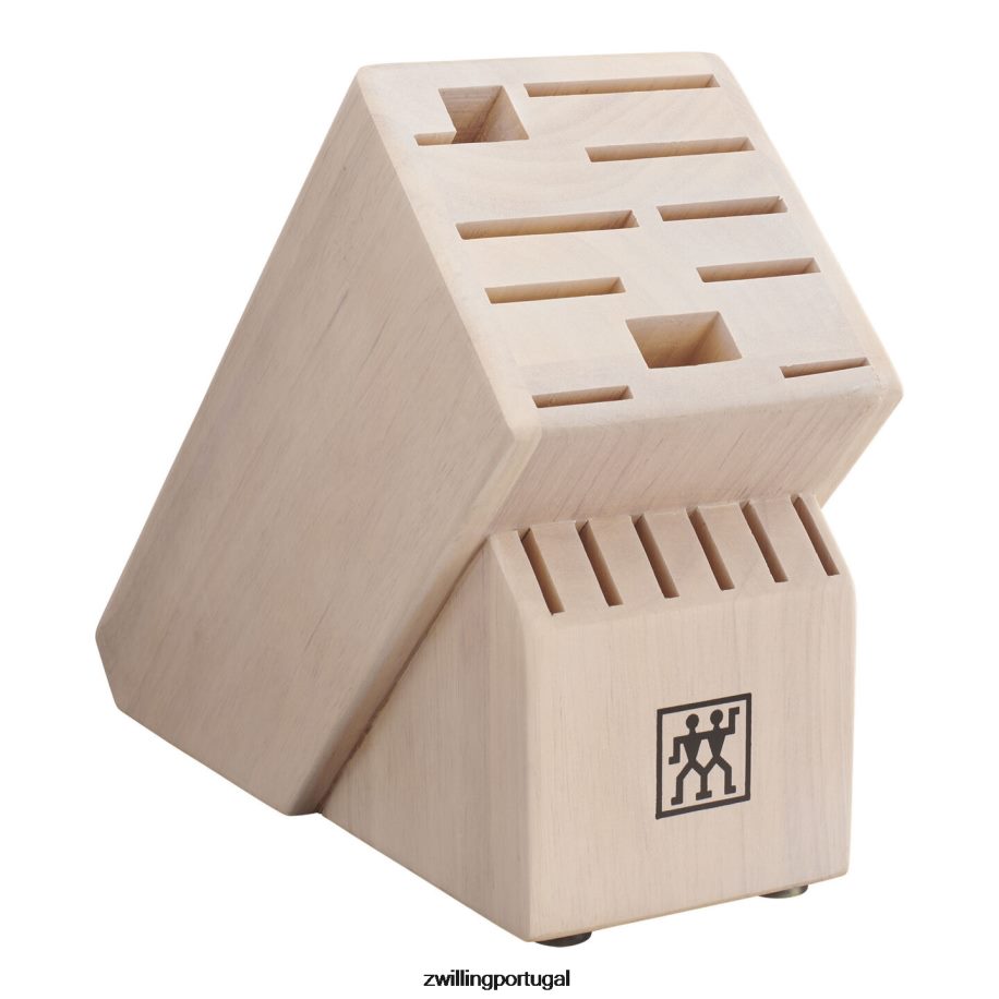 Zwilling talheres 442PVP446 cinza de armazenamento, cinza, bloco de faca branco sólido duplo vazio