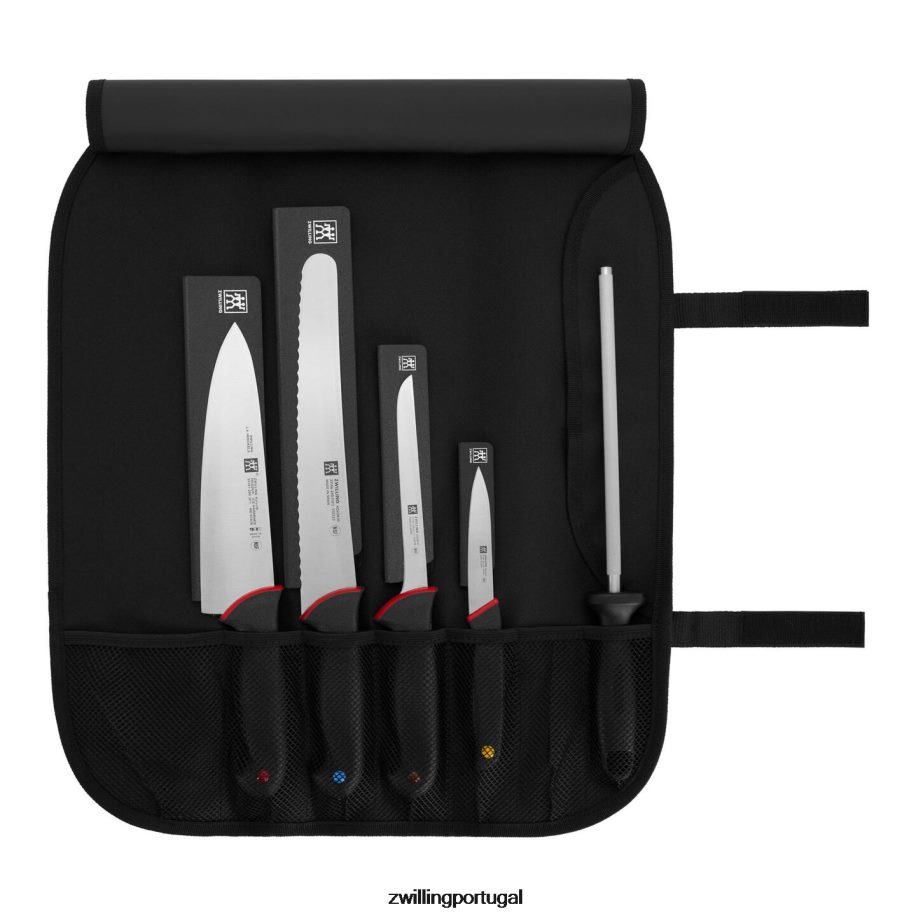 Zwilling talheres 442PVP237 o kit essencial de facas escolares de culinária de 6 peças com protetores de lâmina