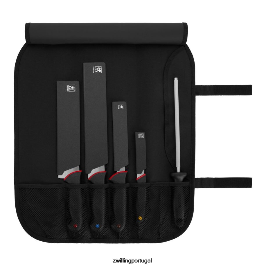 Zwilling talheres 442PVP237 o kit essencial de facas escolares de culinária de 6 peças com protetores de lâmina