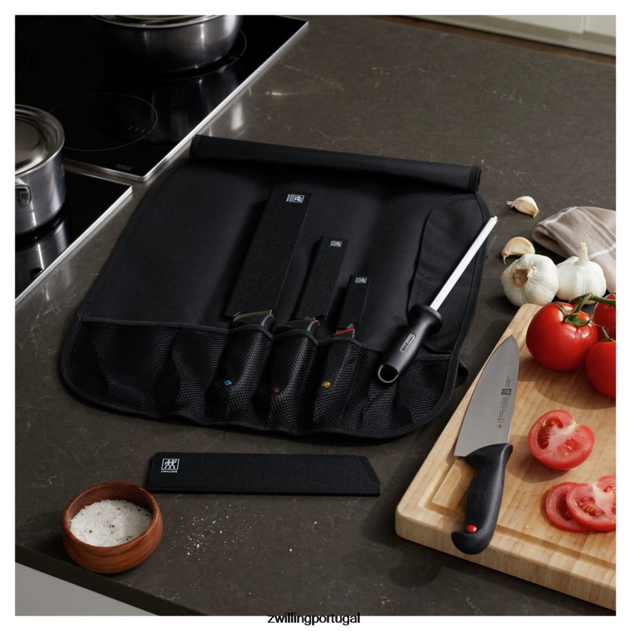 Zwilling talheres 442PVP237 o kit essencial de facas escolares de culinária de 6 peças com protetores de lâmina