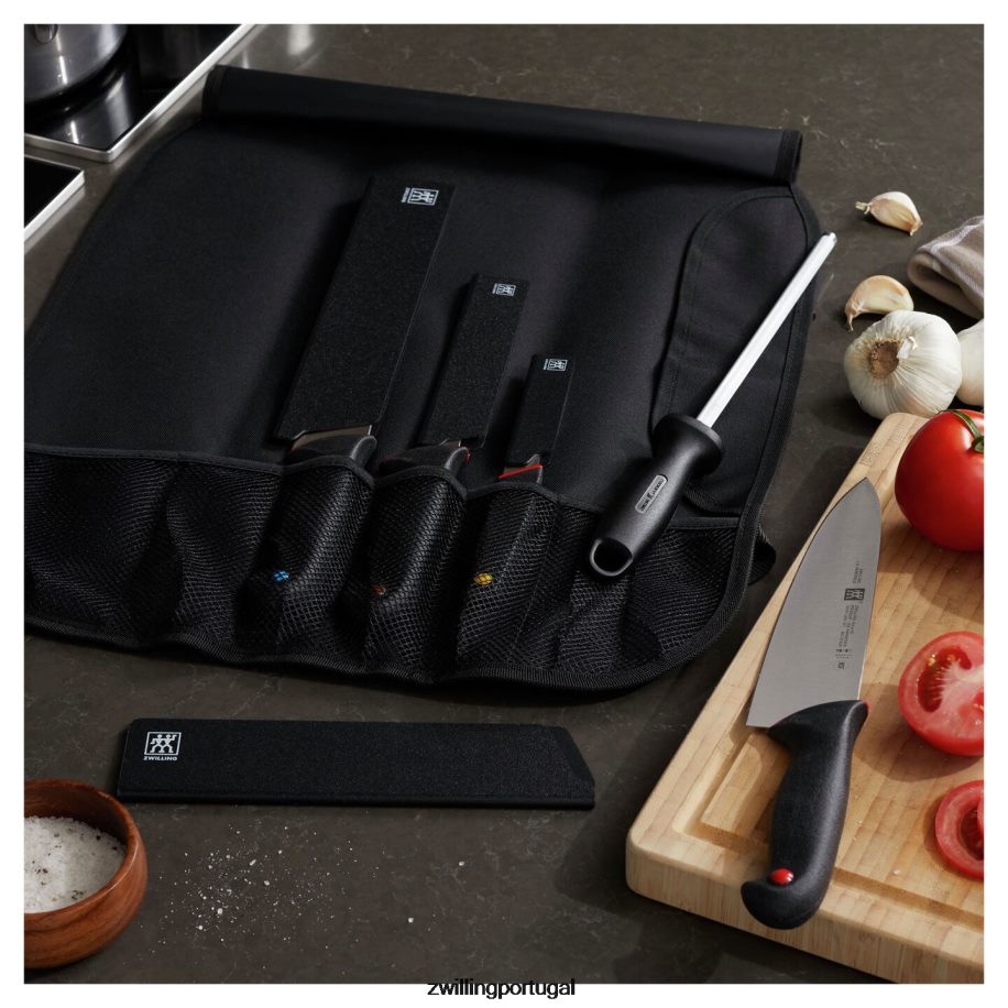 Zwilling talheres 442PVP237 o kit essencial de facas escolares de culinária de 6 peças com protetores de lâmina