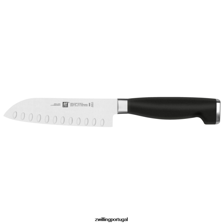 Zwilling talheres 442PVP378 twin four star ii 7 peças, conjunto de bloco de faca