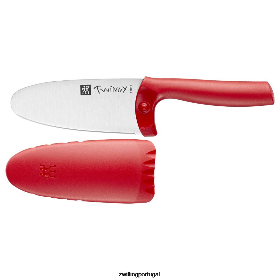 Zwilling talheres 442PVP98 Twinny 4,25 polegadas, faca de chef, vermelha