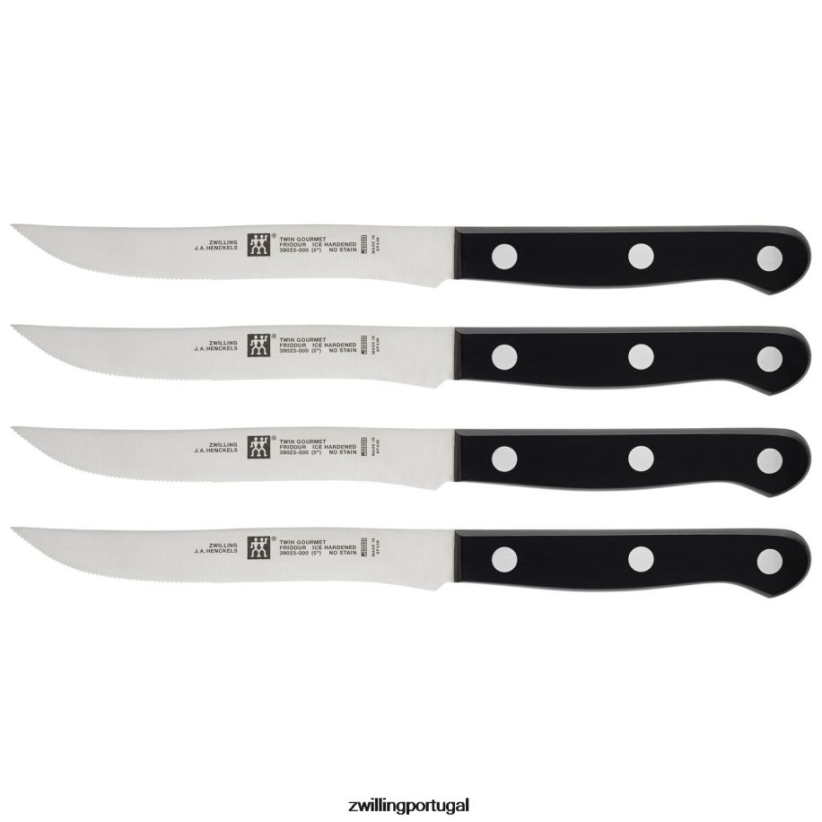 Zwilling talheres 442PVP78 conjunto gourmet duplo de 4 peças, faca para bife