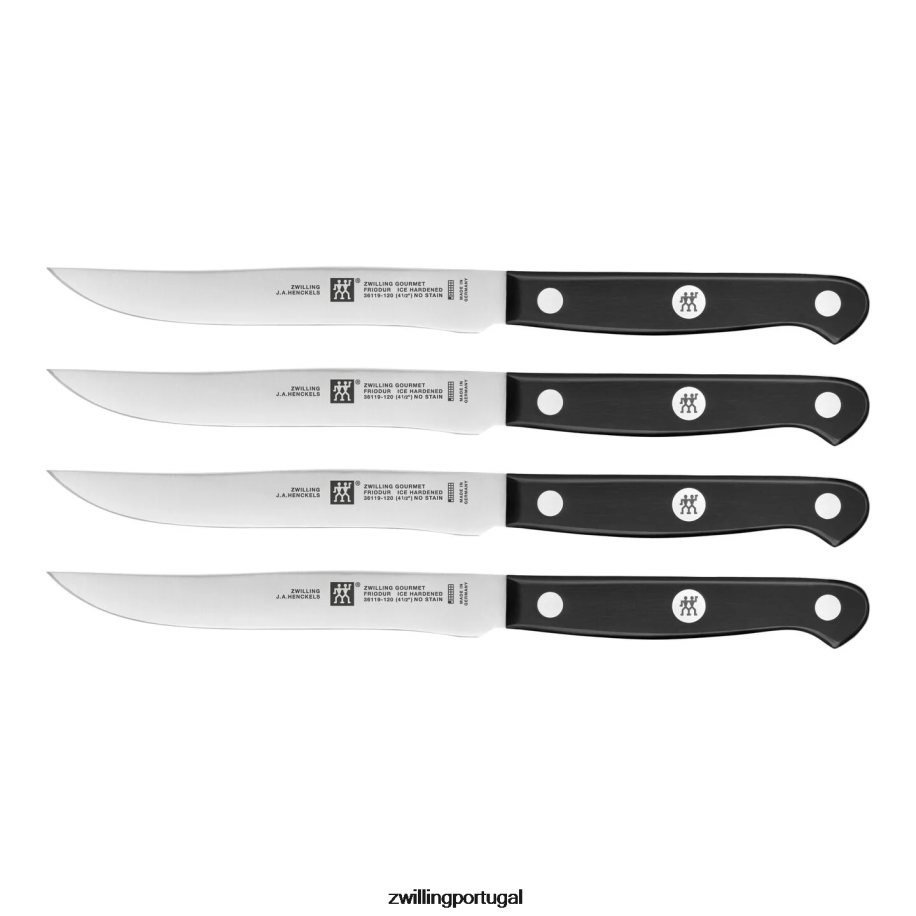 Zwilling talheres 442PVP55 conjunto gourmet de 4 peças, faca para bife