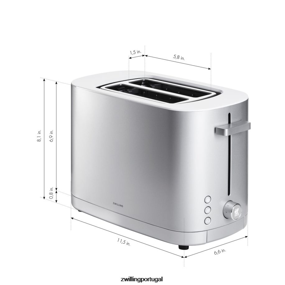 Zwilling talheres 442PVP575 Torradeira enfinigy de 2 slots - prata - remodelada