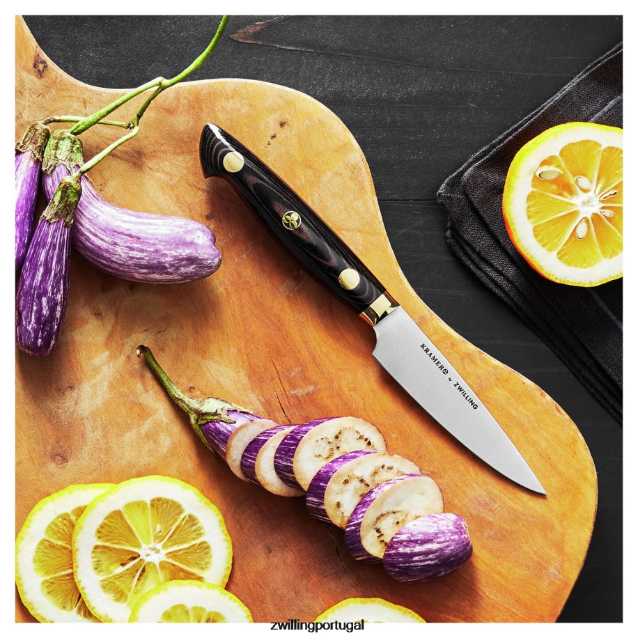 Zwilling talheres 442PVP156 bob kramer carbono 2.0 3,5 polegadas, faca de descascar