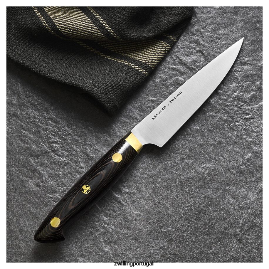 Zwilling talheres 442PVP181 Faca utilitária Bob Kramer Carbon 2.0 de 5 polegadas, fio fino