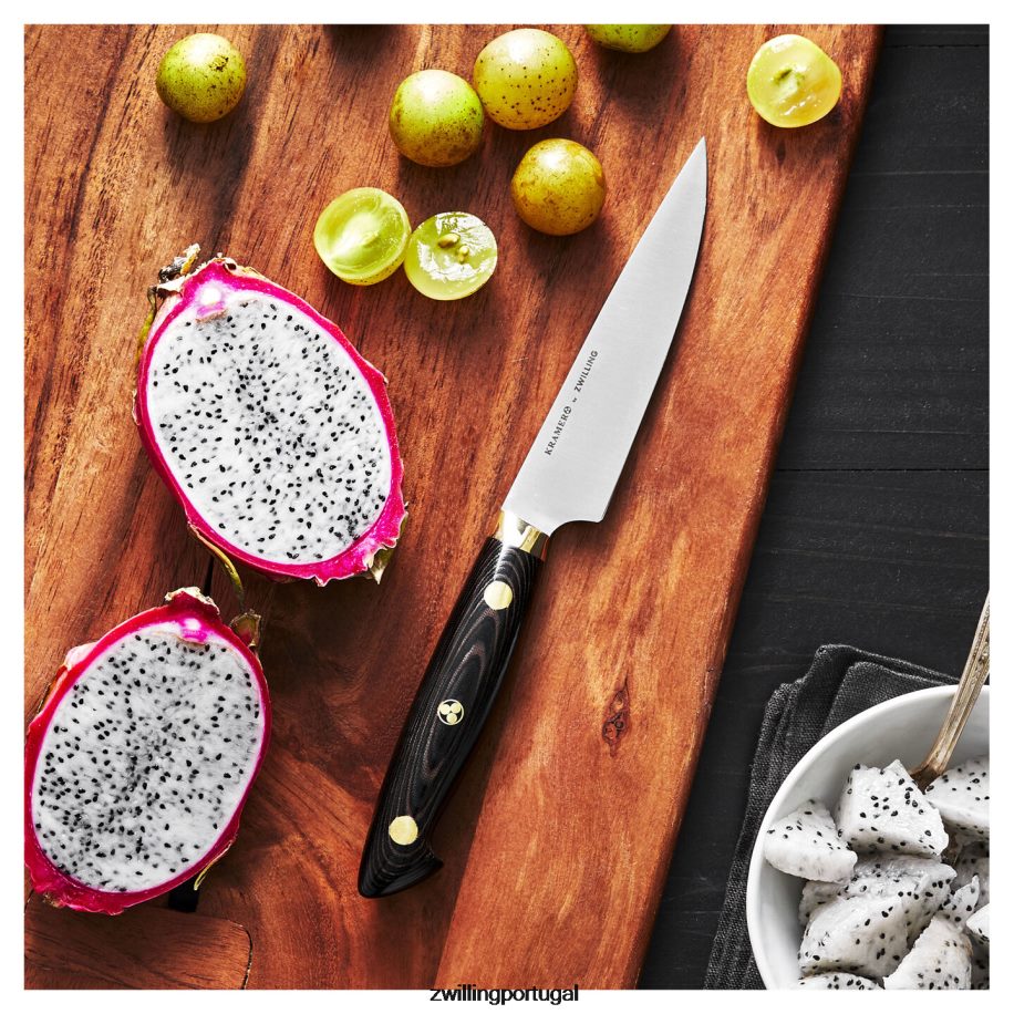 Zwilling talheres 442PVP181 Faca utilitária Bob Kramer Carbon 2.0 de 5 polegadas, fio fino