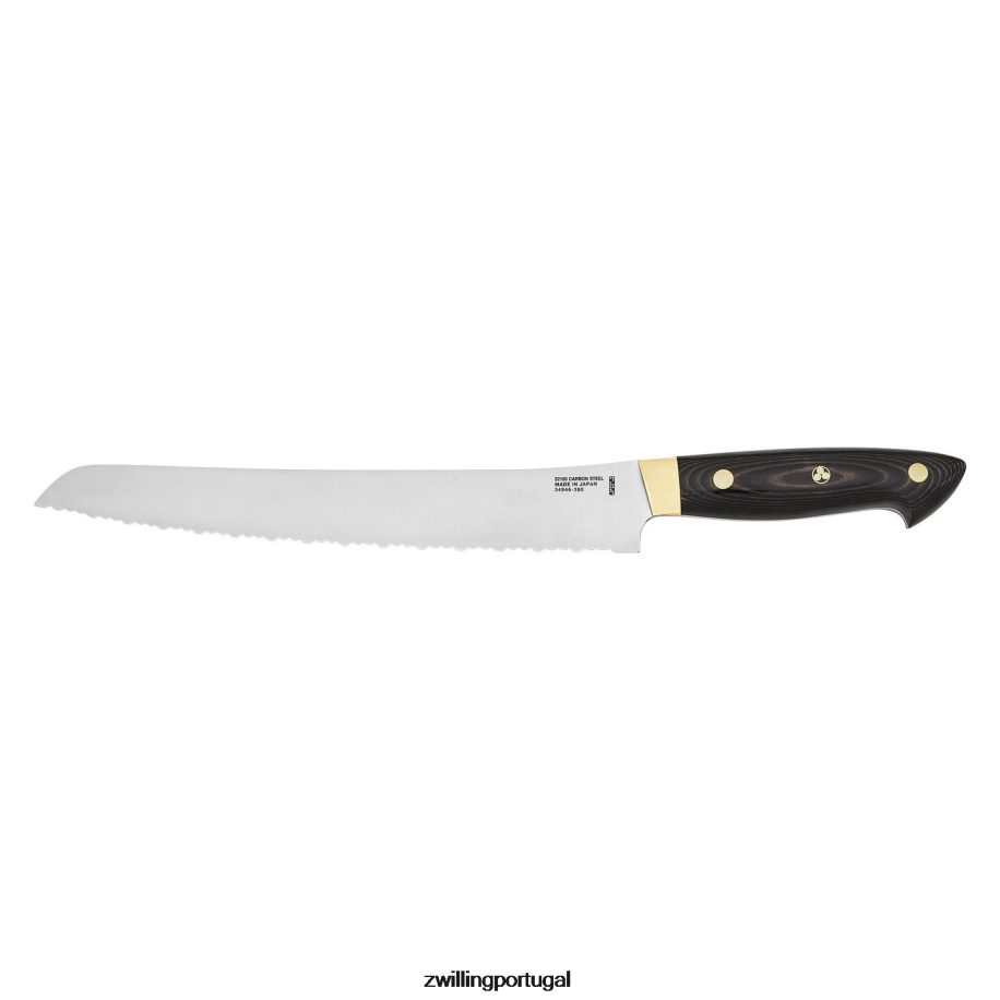 Zwilling talheres 442PVP288 bob kramer carbono 2.0 10 polegadas, faca de pão