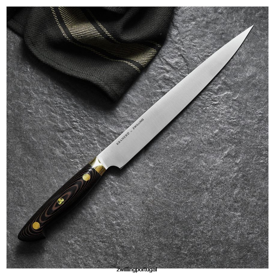 Zwilling talheres 442PVP304 faca de corte bob kramer carbono 2.0 de 9 polegadas