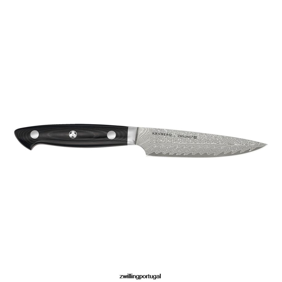 Zwilling talheres 442PVP119 kramer - coleção euroline inoxidável damasco faca utilitária de 5 polegadas, fio fino