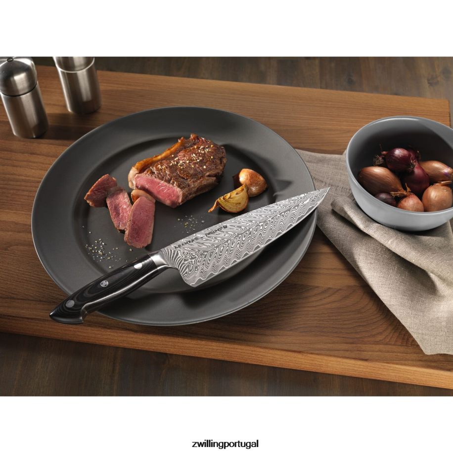 Zwilling talheres 442PVP251 kramer - coleção euroline inoxidável damasco 6 polegadas, faca de chef