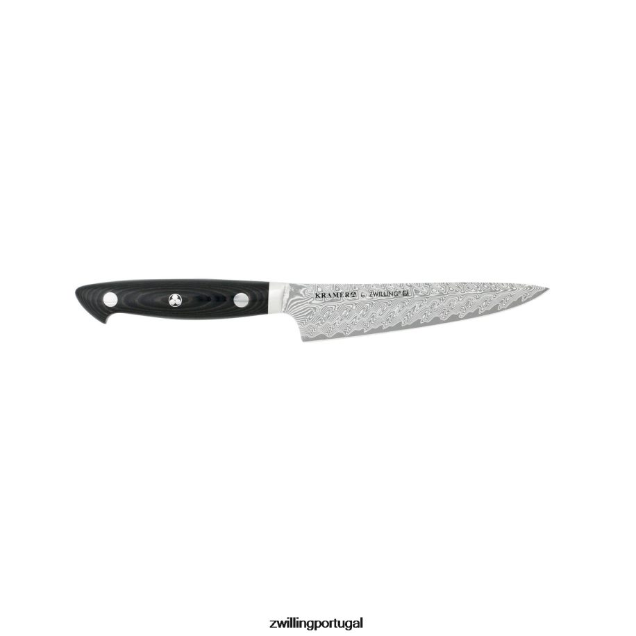 Zwilling talheres 442PVP252 kramer - coleção euroline damasco faca de preparação de 5,5 polegadas, fio fino
