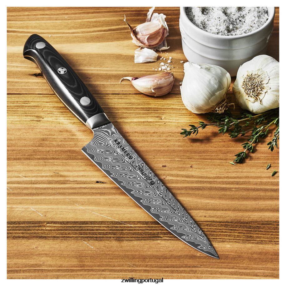 Zwilling talheres 442PVP252 kramer - coleção euroline damasco faca de preparação de 5,5 polegadas, fio fino