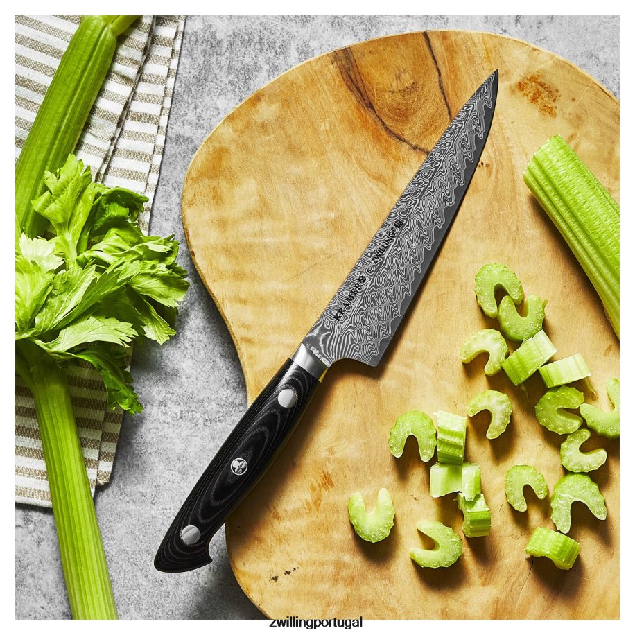 Zwilling talheres 442PVP252 kramer - coleção euroline damasco faca de preparação de 5,5 polegadas, fio fino