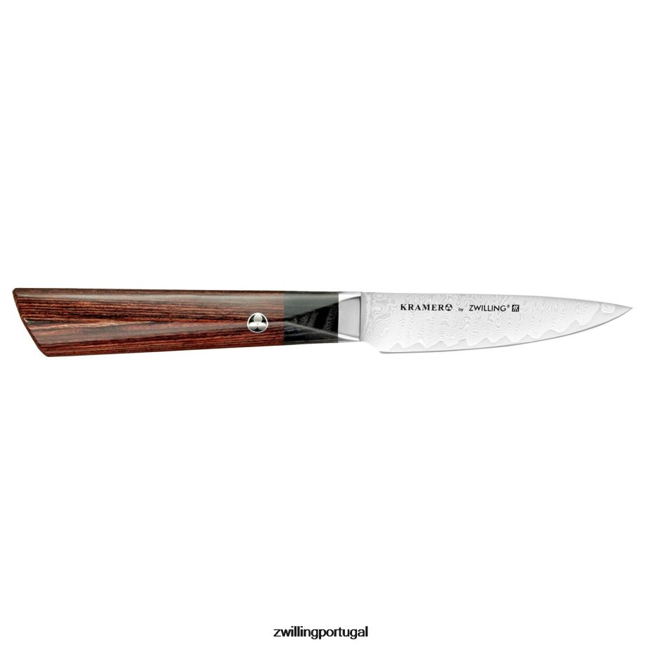 Zwilling talheres 442PVP187 bob kramer - meiji 7 peças, conjunto de bloco de faca, marrom