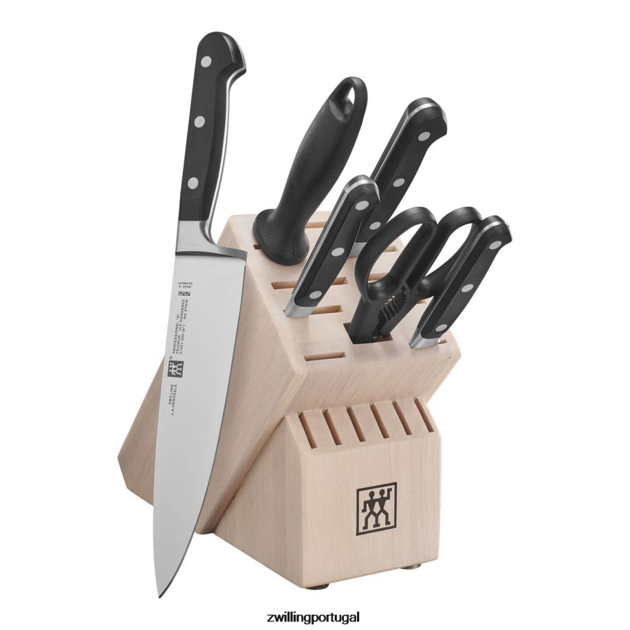 Zwilling talheres 442PVP115 profissional 7 peças, conjunto de bloco de faca, branco