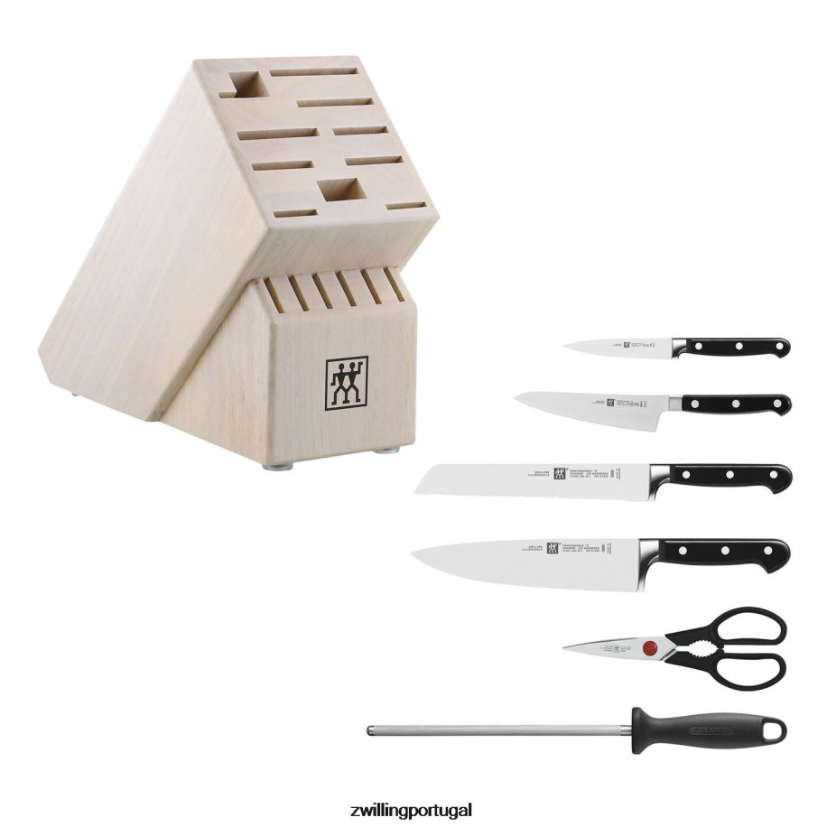Zwilling talheres 442PVP115 profissional 7 peças, conjunto de bloco de faca, branco