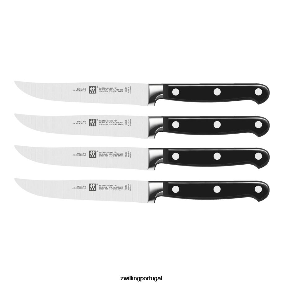 Zwilling talheres 442PVP39 conjunto profissional de 4 peças, faca de bife