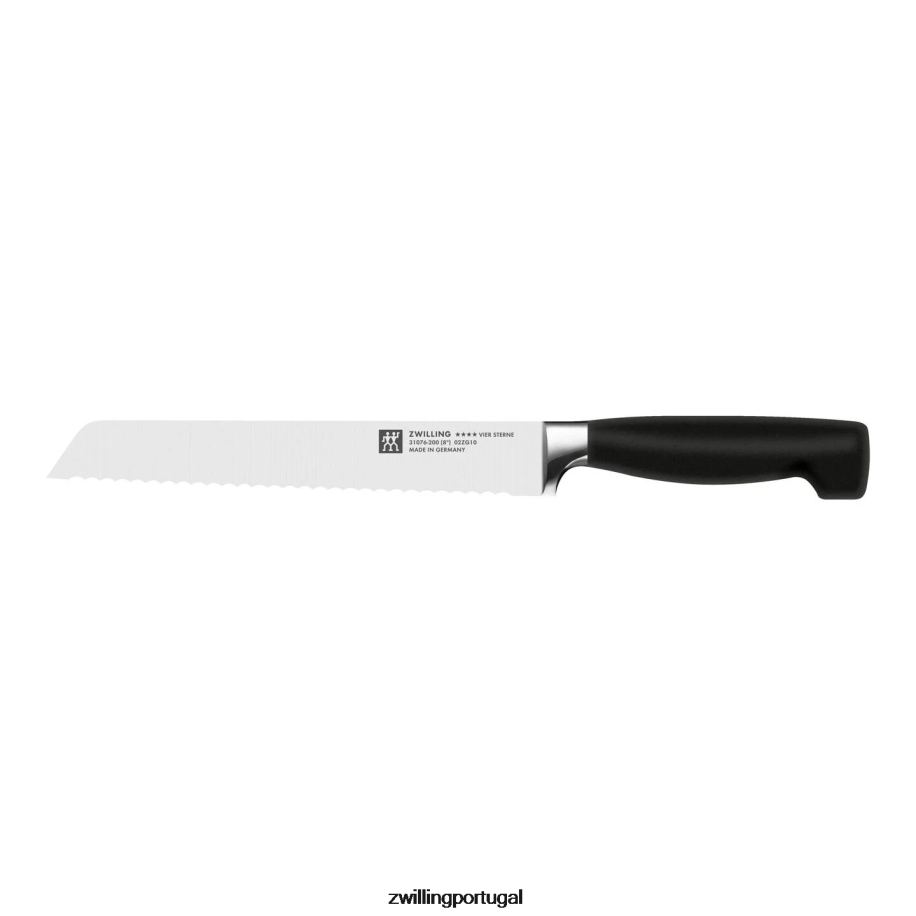 Zwilling talheres 442PVP104 quatro estrelas de 8 polegadas, faca de pão
